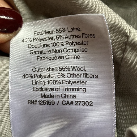 Soia & Kyo Black Coat with Zip Front & Double Collar Women’s Medium - Picture 8 of 8